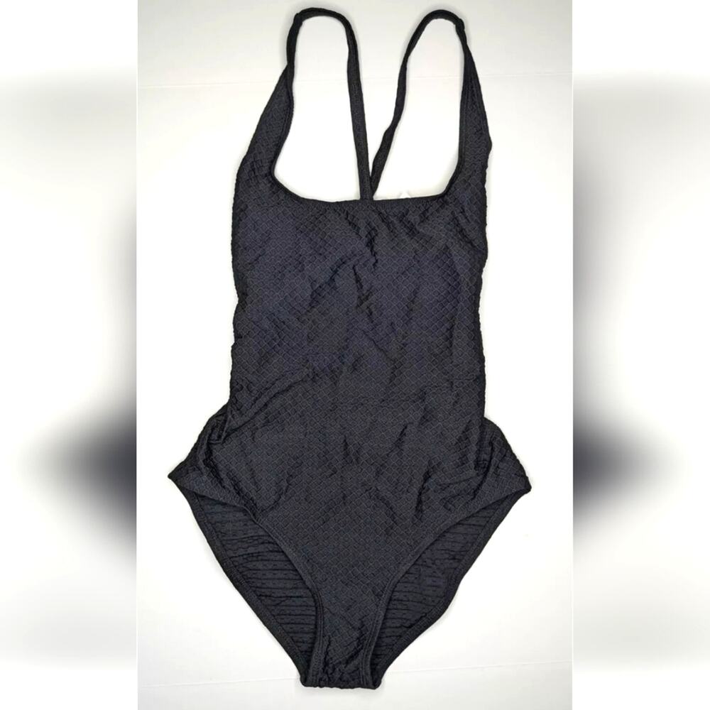 Athena Maillot Tank Cross-Back One-Piece Swimsuit, Black, Women's 6